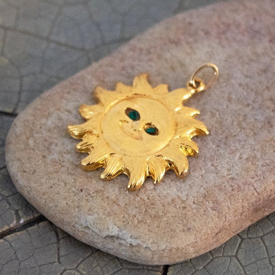 Image 1 of Ciondolo con collana Sun Dalloyau Paris vintage del 1993