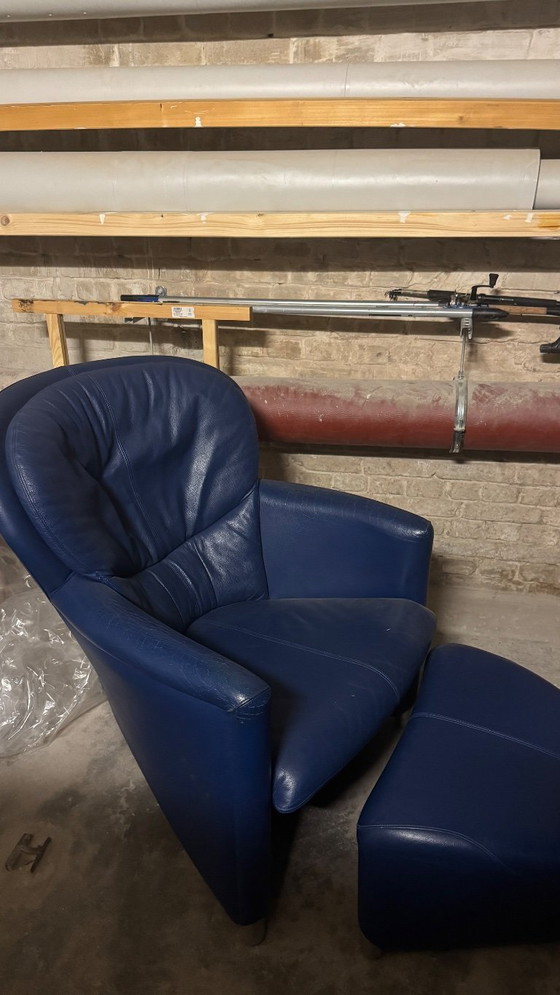 Image 1 of Leolux Ecalibur fauteuil met kruk
