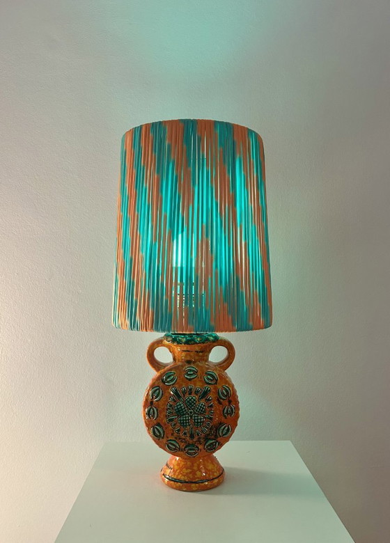 Image 1 of Lámpara de jarrón inalámbrica Pop Art – Dümler & Breiden | Forma de ánfora | Años 70 | Cerámica de Alemania Occidental
