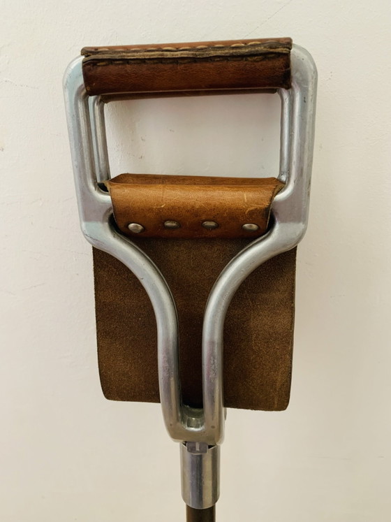 Antique embossed leather cane seat - wood and brass rivets – Decorative Objects (photo 7 of 15)