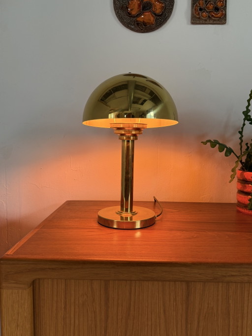Lampada da tavolo vintage in ottone Art Déco, WSB Leuchten '70 – tafellampen, Brass