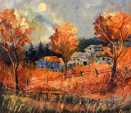 A village in autumn