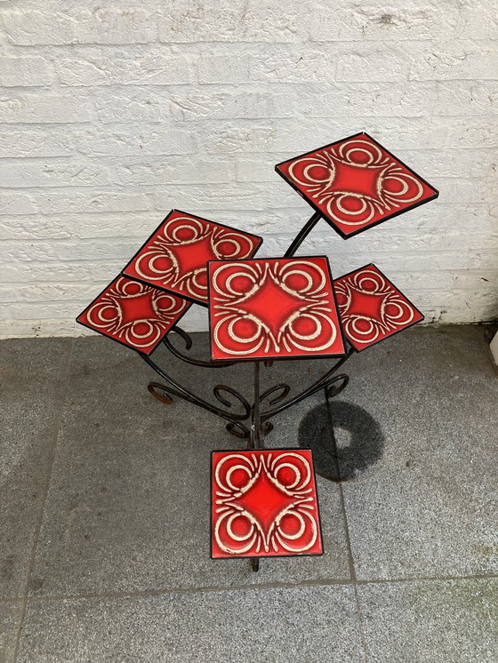 Image 1 of Tavolo in ghisa vintage con 6 ripiani