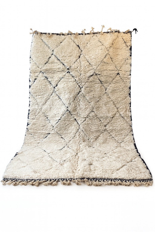 Handgeknüpfter Beni-Ourain-Teppich – 100 % Wolle aus dem Atlasgebirge – 280 x 150 cm