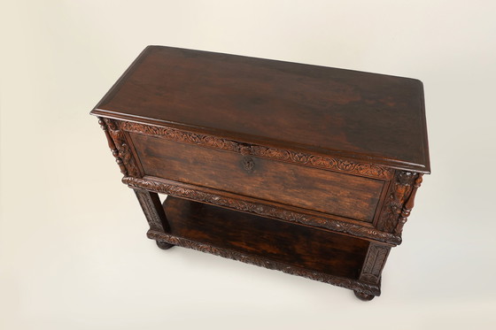 Image 1 of 16th Century Italian Renaissance Cabinet in Walnut with Rich Carvings