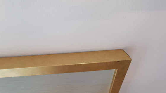 Image 1 of Abstract Lake with Gold Frame 75 x 150 cm