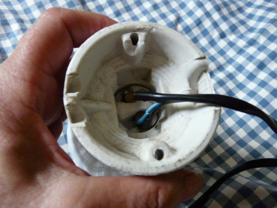 Image 1 of Wandlamp van porselein en opaline