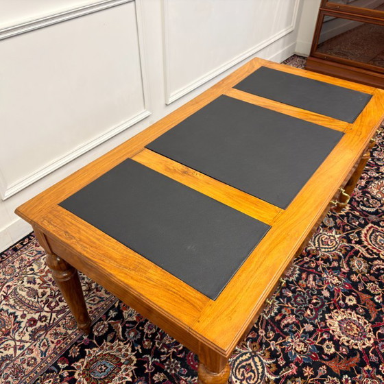 Scrivania inglese classica in pelle nera – Scrivanie, Leather, Wood (photo 14 of 17)