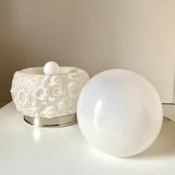 Image 1 of 1x Space Age Murano Table Lamp "Osso" Model, Italy 1970