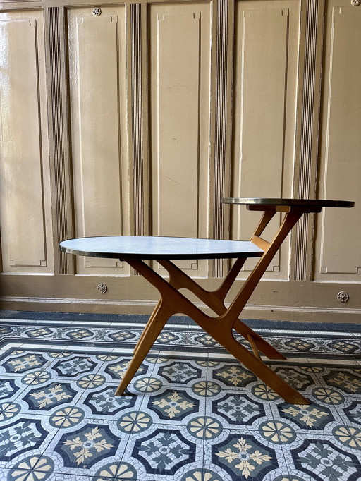 Mid - Century side table with two levels - Germany, Ca. 1950-1960 - Presumably Opal-Kleinmöbel