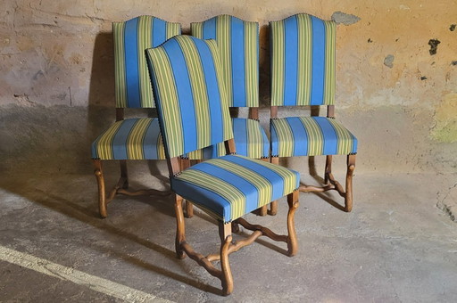 4 chaises Louis XIII