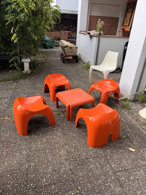 4x Stacy Dukes Chaise Efebino Arteminde en orange