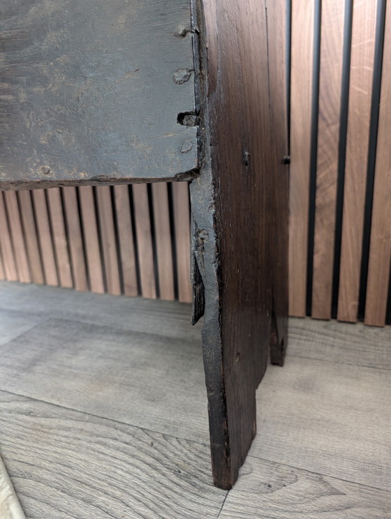 Image 1 of Coffre à couvertures ancien en chêne / XVIIe-XVIIIe siècle