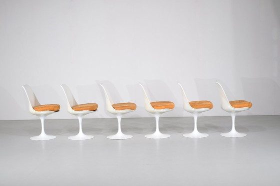 Image 1 of Juego de 6 sillas Tulip de Eero Saarinen para Knoll International - 1981