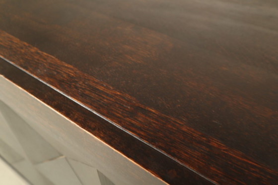 Jean Batenburg for MI Credenza Brutalista in Rovere Ebanizzato, Belgio, Anni '60 – Credenze, Wood (photo 7 of 17)