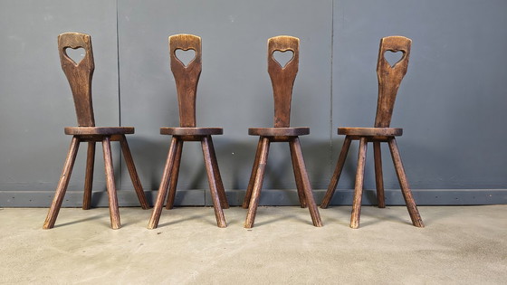 Image 1 of Vintage brutalist heart shaped chairs, 1960s