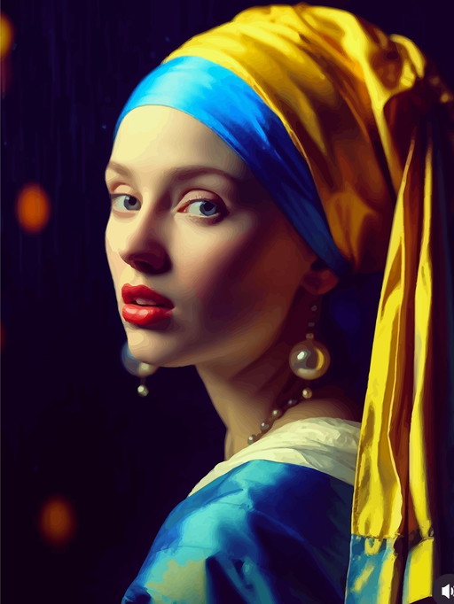 Toile d'Artiste - Iris Maria - La Joven de la Perla