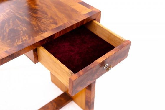 Image 1 of Tocador Art Decó de mediados del siglo XX con silla, Polonia.