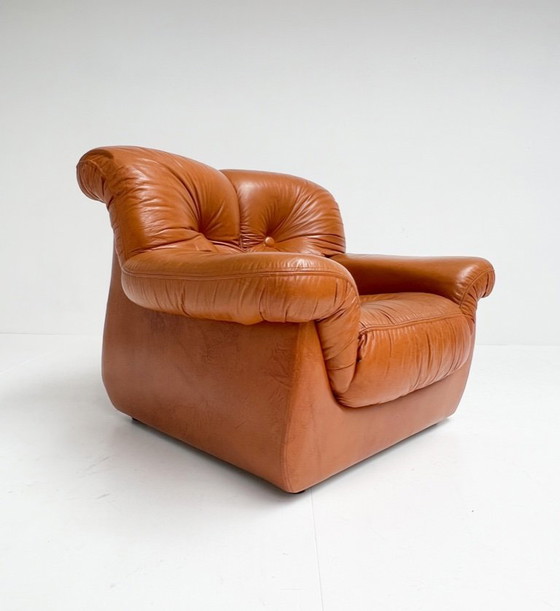 Image 1 of PelleRossi-Sessel aus cognacfarbenem Leder, 1960er Jahre