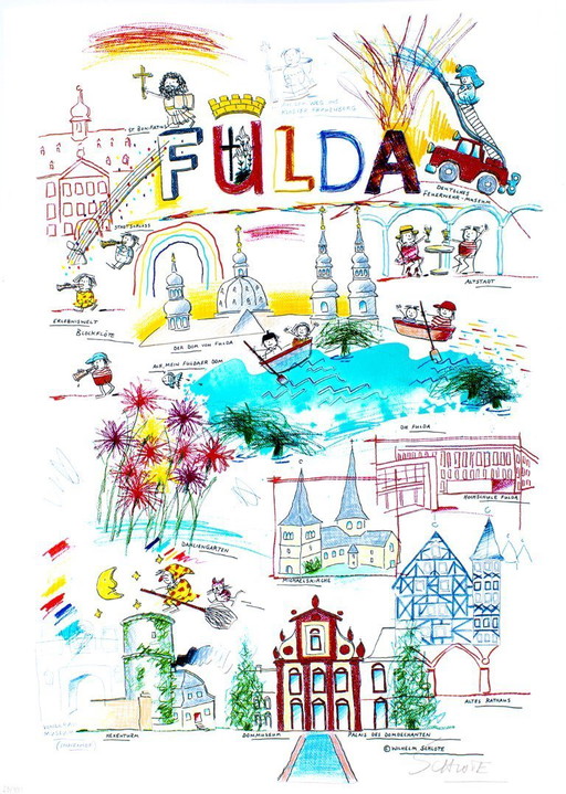 Schlote, Wilhelm - Fulda - 3D-Konstruktion - handsigniert