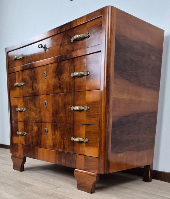 Comò Art Déco Friulano 1940 – Manifattura Italiana, Cassettiere, Legno (photo 4 of 31)