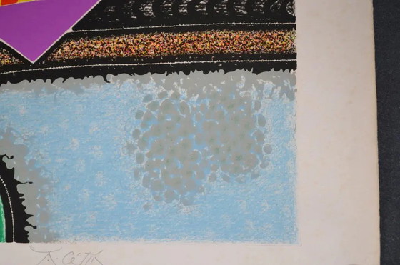 Anton Cetin (nato nel 1936) “Volto con lunghe trecce” Litografia firmata e numerata 17/150. (photo 7 of 9)