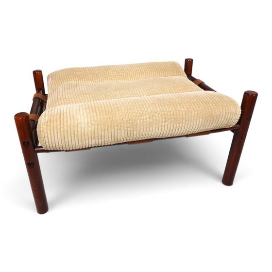 Arne Norell Inca fauteuil met voetenbank – Originele corduroy bekleding, 1970 – Textile, Vintage (photo 20 of 21)