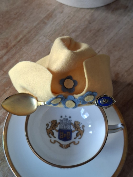 Unique Antique HAPAG Shipping Souvenir Set (1938) – Volkstedt Porcelain & 800 Silver – Decorative Objects (photo 4 of 9)