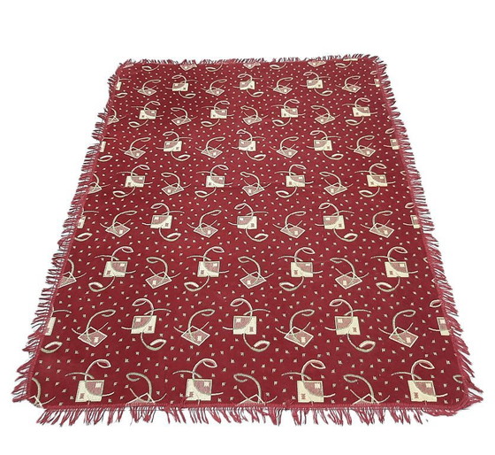 Image 1 of Vintage oriental rug with fringes