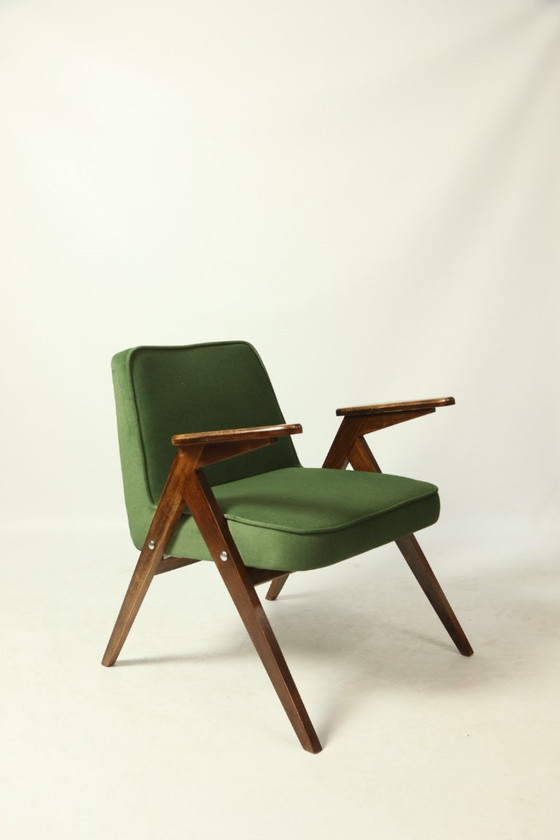 Image 1 of Paar vintage fauteuils groen Royal fluweel MCM ontwerp