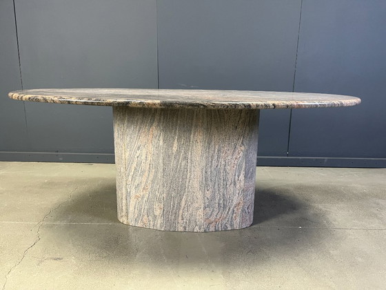 Image 1 of Vintage oval granite dining table, 1970s
