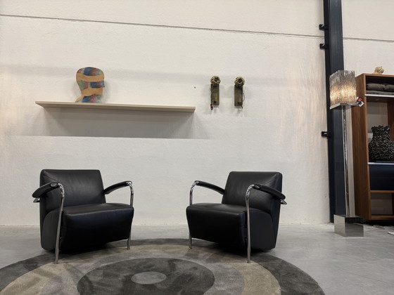 Image 1 of 2 Leolux Scylla armchair black leather