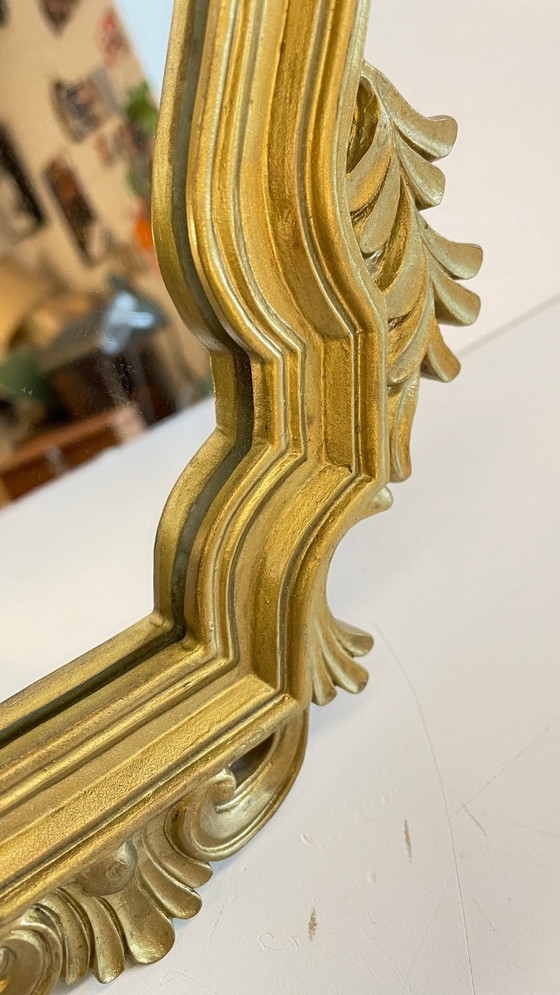 Image 1 of Specchio vintage in stile rococò dorato – 24x32 cm