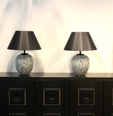 Coppia di Lampade da tavolo XL in ceramica per 'Pander en Zonen', Olanda