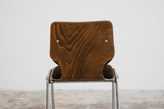 Image 1 of Ensemble de salle à manger style Carlo Ratti avec 12 chaises, design moderne des années 1970