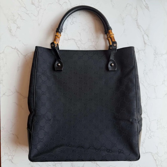 Bolso tote Gucci GG Supreme lona bambú negro – Bolsos tote, Cuero, Vintage (photo 3 of 15)