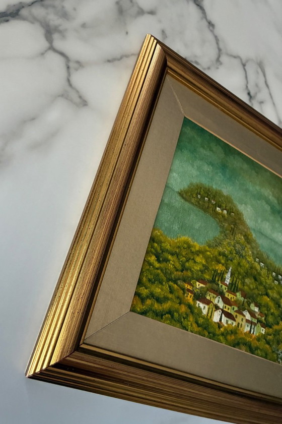 Image 1 of Naïve landscape oil painting