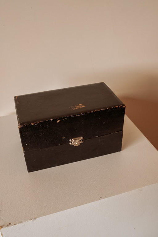 Vintage-Glasuntersetzer in passender Schachtel