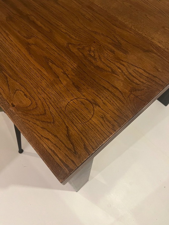 Rustic oak dining table with black metal legs, 100x220, De Bommel, Wood (photo 6 of 6)