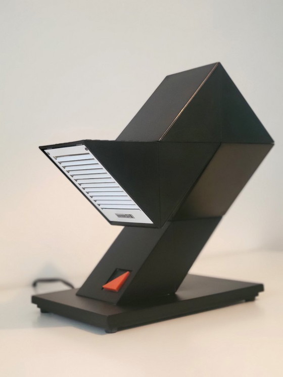 Image 1 of Ensemble de 2 lampes de table vintage Zig Zag de Massive Belgium, 1984