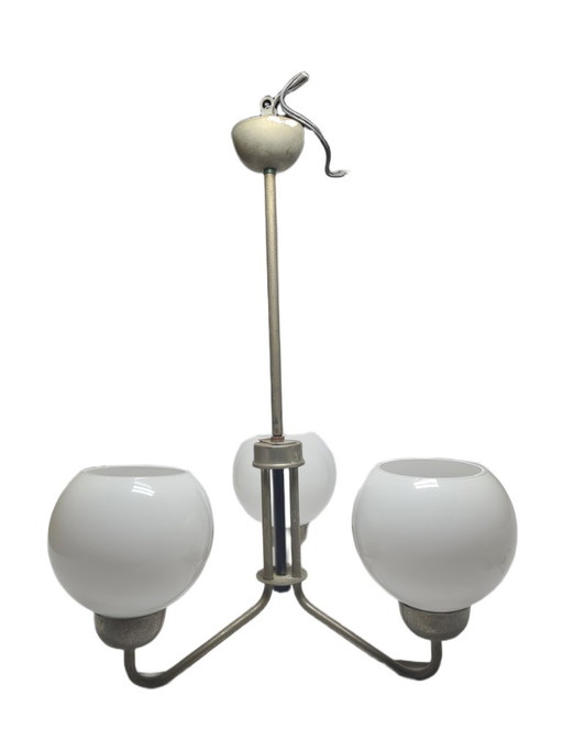 Postmodern Style Chandelier, Poland, 1970s – kroonluchters, Glass, Metal (photo 2 of 12)