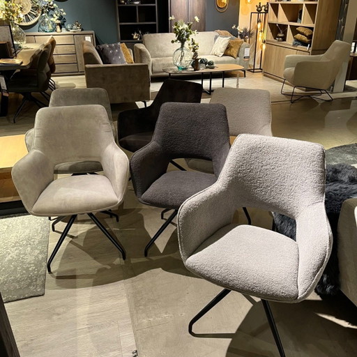Buco 6er-Set – Pronto Wonen, eetkamerstoelen, Plastic, Textile
