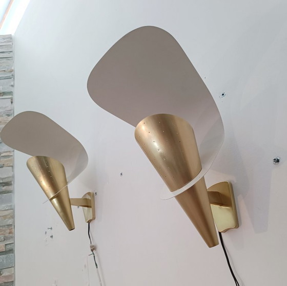 Image 1 of Apliques de pared modernistas de Metalarte, 1950-60.