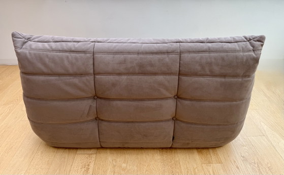 Image 1 of Original Ligne Roset Togo Sofa Set (2010) – 3-Seater & 2-Seater – Alcantara Praline – Excellent Condition