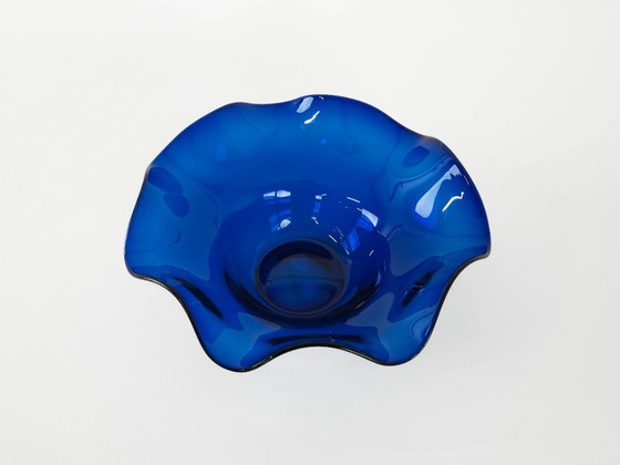 Image 1 of Kobaltblauwe kom, Deens ontwerp, jaren 70, gemaakt in Denemarken.