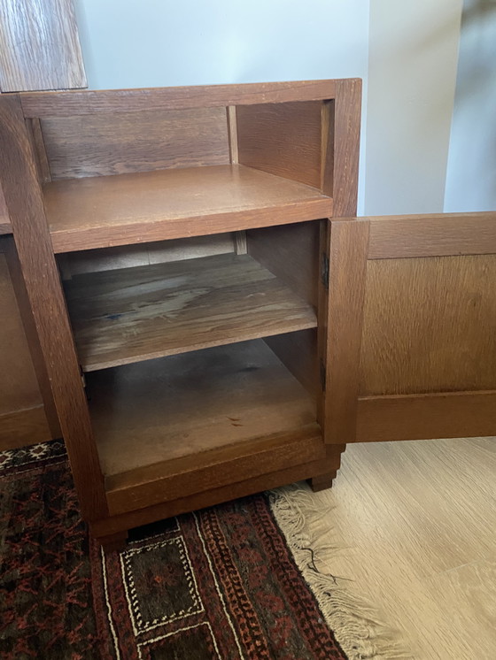 Image 1 of Kaptafel met spiegel / nachtkastjes met passpiegel