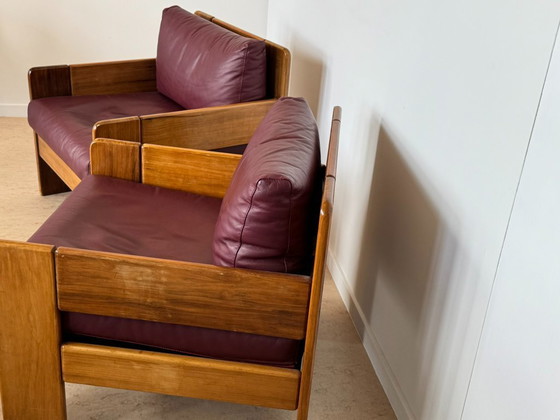 Image 1 of Vintage Italian Leather Armchairs - 1970s