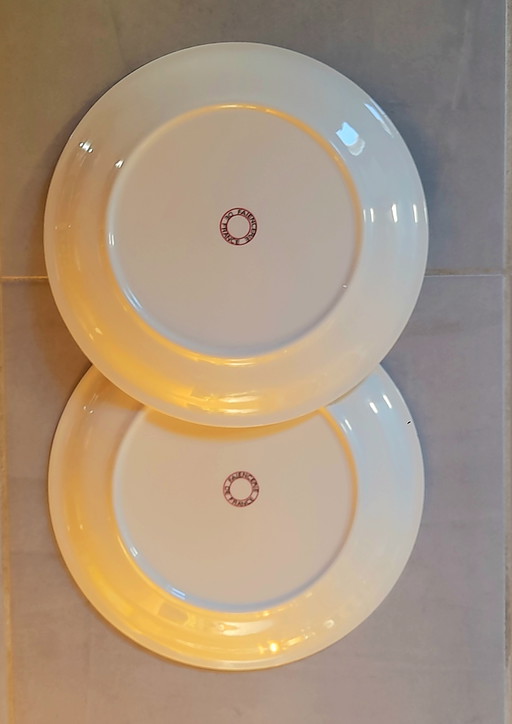 Rooster plates, French pottery, 1960