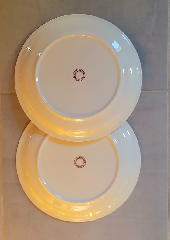 Image 1 of Borden met hanenmotief, Frans aardewerk, 1960