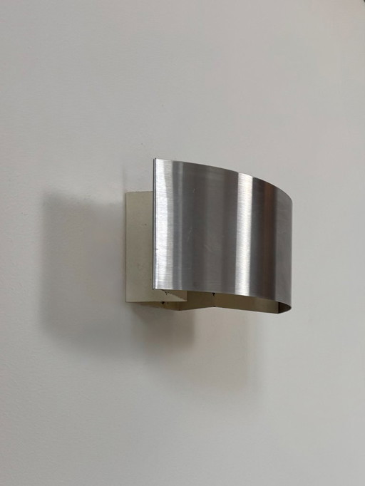 Aplique vintage de metal cepillado curvado, Francia, 1960